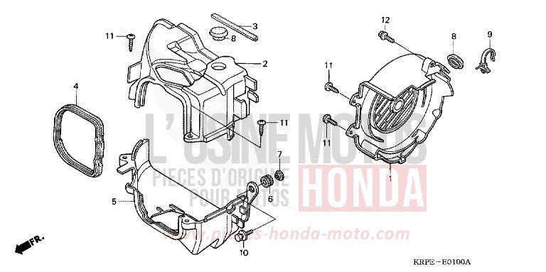 SHROUD/FAN COVER for SCV LEAD GENY GRAY METALLIC (NHA04) from 2003